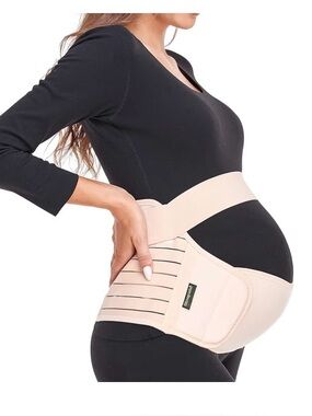 Maternity Belt Pregnancy Belly Band Support Belt for Pregnancy Beige Size XL